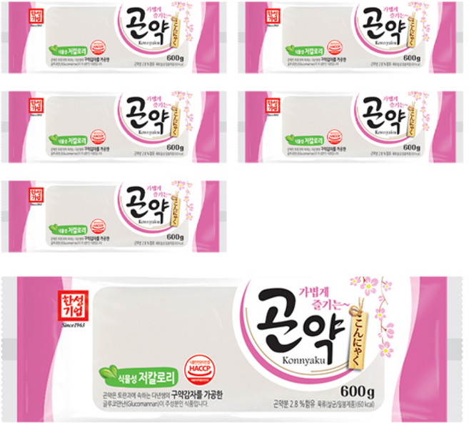 한성기업 가볍게 즐기는 곤약, 600g, 6개