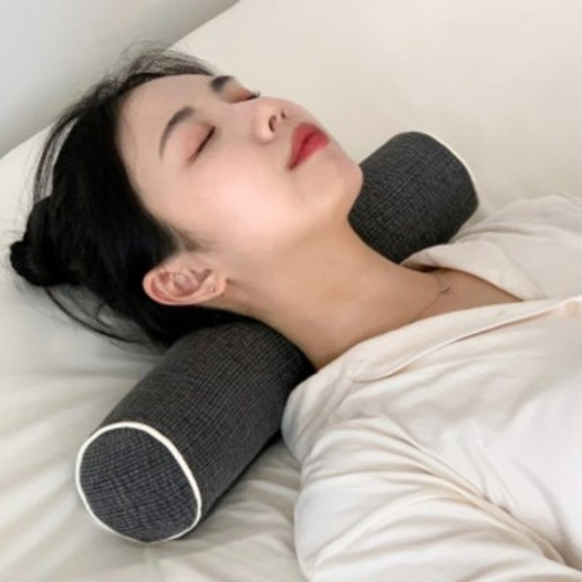 집앤콕 비즈폼 누비 목베개, 진그레이, 1개