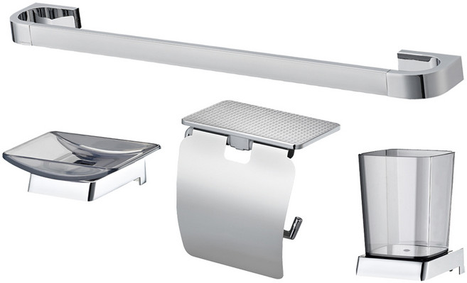 두진 바스 샤넬 욕실 액세서리 4종 세트, CHROME, 1세트