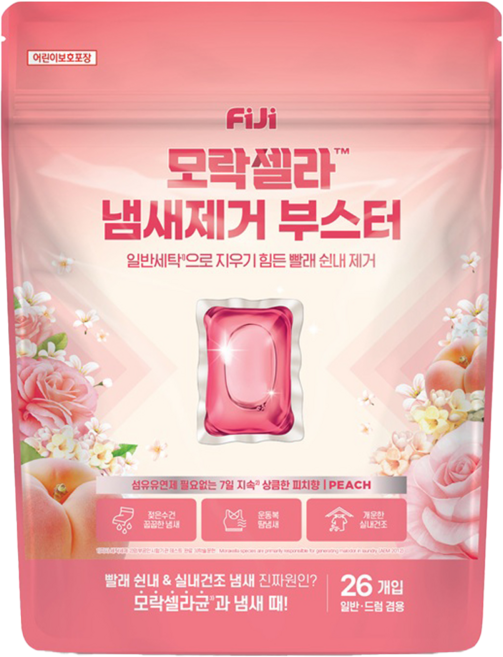 피지 모락셀라 냄새제거 부스터 캡슐 상큼한 피치향, 26개입, 1개