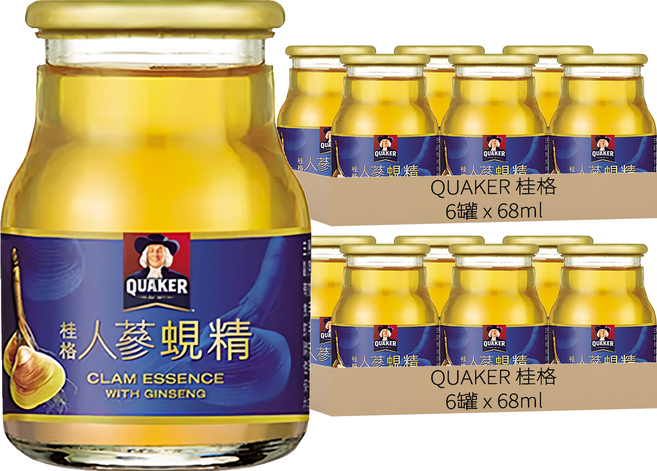 QUAKER 桂格 人蔘蜆精, 68ml, 12罐