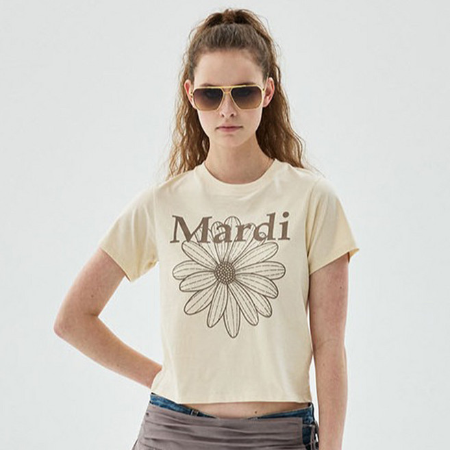 Mardi Mercredi 女款修身花卉棉質T恤