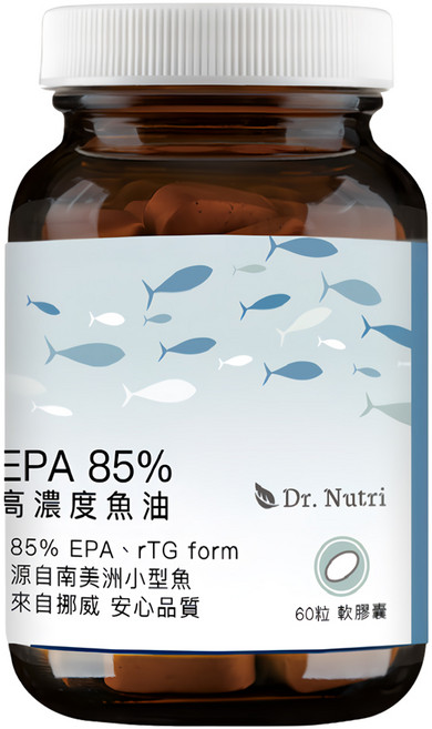 Dr. Nutri 芯漾生醫 EPA 85%高濃度魚油, 60顆, 500mg, 1瓶