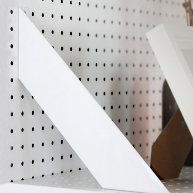 타공판닷컴 악세사리 선반보강대 L, 화이트, 2개