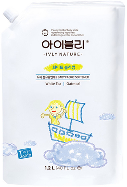 아이블리네이쳐 오트밀 성분 섬유유연제 화이트 블러썸향 본품, 1개