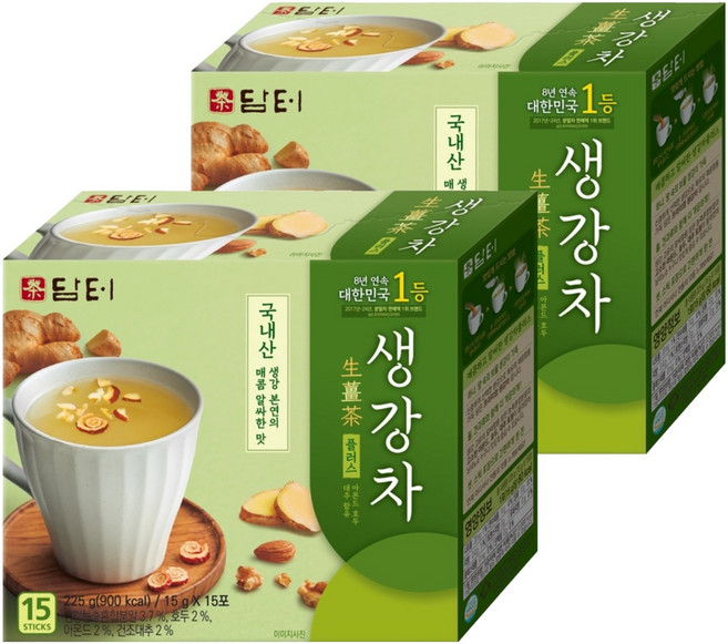 담터 생강차 플러스, 15g, 15개입, 2개