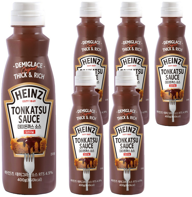 하인즈 데미 돈까스 소스, 400g, 6개