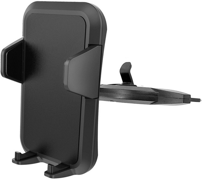 옵시디언 반자동 클립 차량용 CD투입구 핸드폰 거치대 CT-C10E + CT-H20, 1개