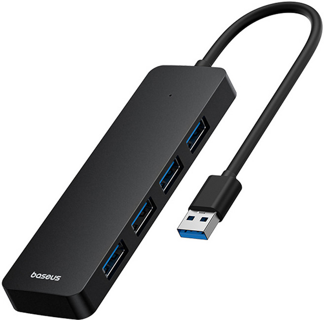 Baseus 倍思 UltraJoy 系列 4合1 USB 集線器 Lite 15cm, Cluster 黑色