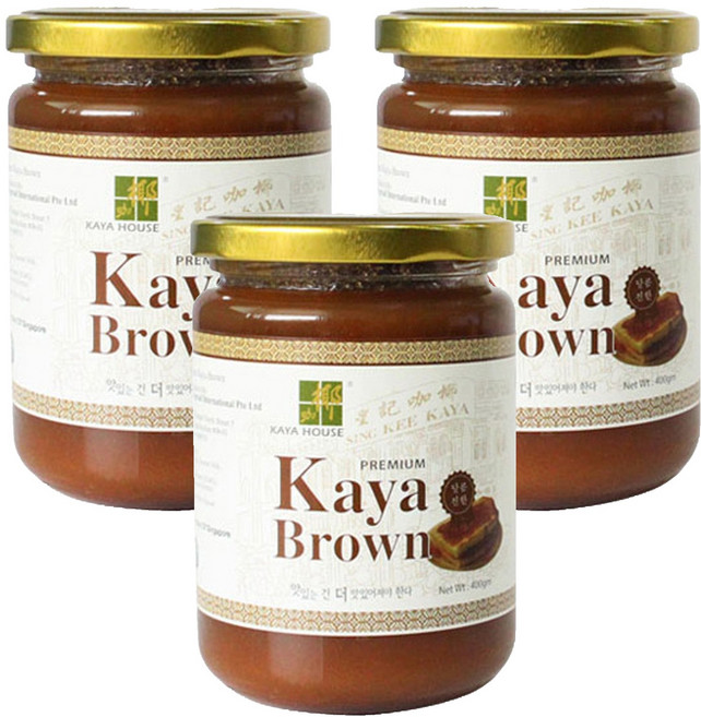 KAYA HOUSE 咖椰 咖椰醬 Brown, 400g, 3罐