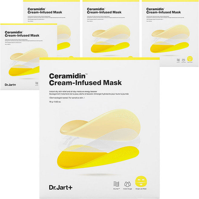 닥터자르트 세라마이딘 크림 인퓨즈드 마스크 18g, 1개입, 5개