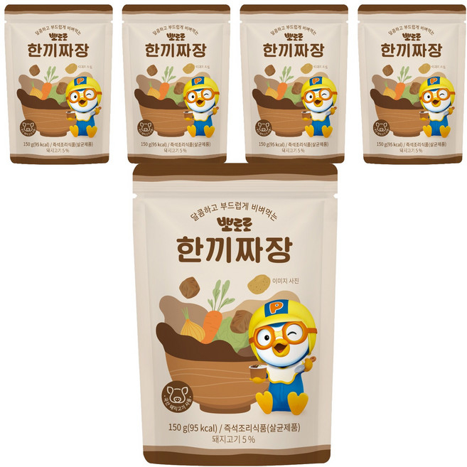 어니스트에프엔비 뽀로로 한끼 짜장, 150g, 5개