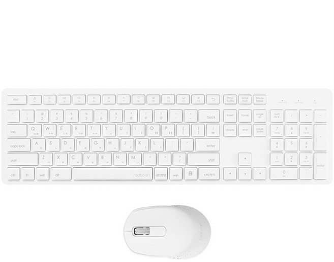 레드빈 심플 무선키보드 마우스 세트, CP-A25C, 화이트, 일반형