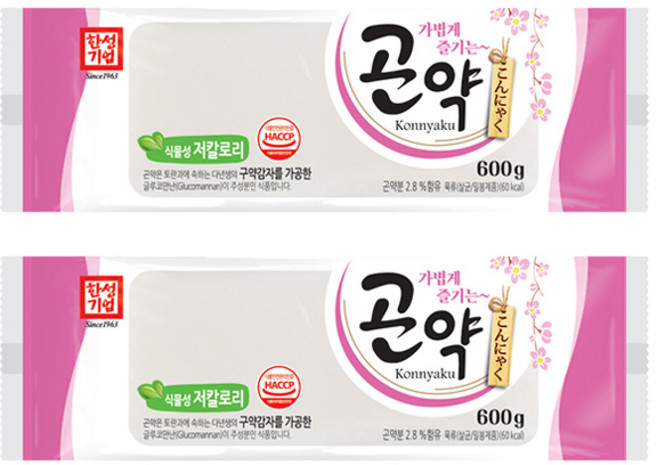 한성기업 가볍게 즐기는 곤약, 600g, 2개