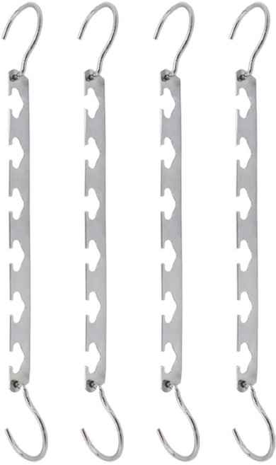 하늬통상 좁은 공간활용옷걸이 틈새옷걸이, 실버 스페이드, 4개