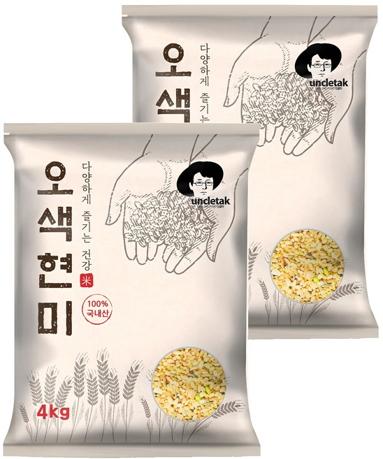 엉클탁 오색현미, 4kg, 2개