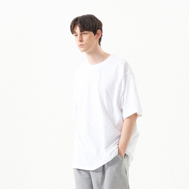 오티디 남녀공용 프리미엄 16수 오버핏 무지 통기성 반팔 티셔츠 OT19001