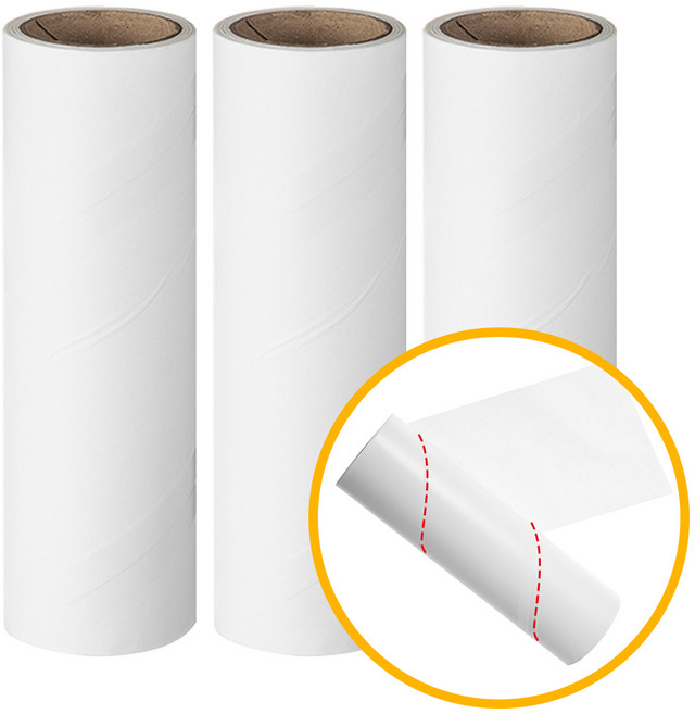 코멧 사선컷팅 일반형 테이프 클리너 리필 16 cm x 12 m, 3개