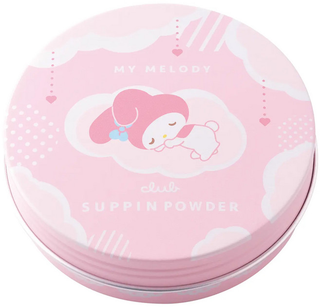 CLUB cosmetics club Suppin 素顏美肌蜜粉餅 粉彩玫瑰香 26g, 美樂蒂, 1個