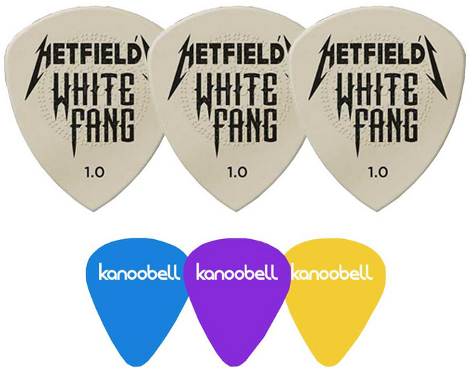 Dunlop 울텍스 헷필드 화이트 팡+카누벨 픽크 3pcs, 3개