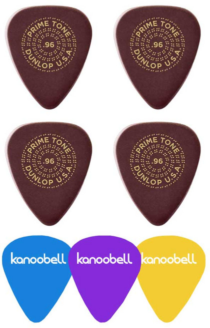 Dunlop 프라임 톤 스탠다드 스무스 기타 피크+카누벨 픽크 3pcs, 4개