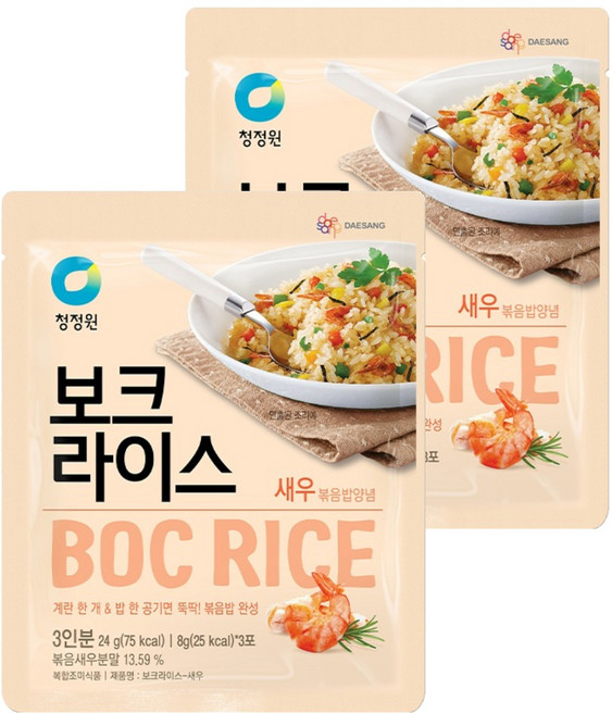 청정원 보크라이스 새우, 24g, 2개