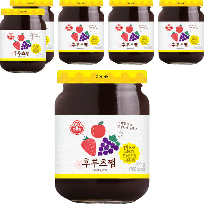 오뚜기 후르츠쨈, 300g, 6개
