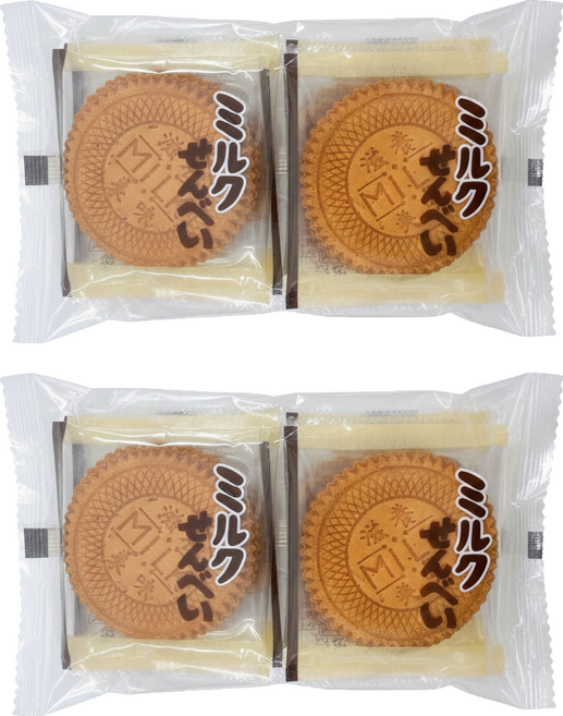 船岡製菓 牛奶煎餅 10入, 160g, 2袋