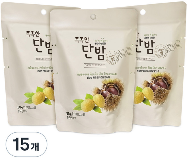 자연루 촉촉한 단밤, 80g, 15개