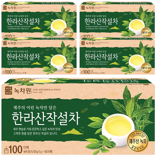 녹차원 한라산작설차, 1g, 100개입, 5개