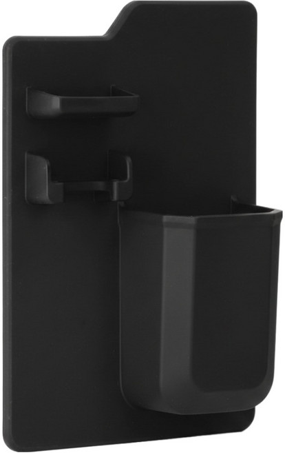 벨로나이트 욕실용품 정리 실리콘 칫솔걸이, 블랙, 1개