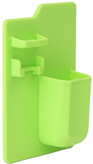 벨로나이트 욕실용품 정리 실리콘 칫솔걸이, 그린, 1개