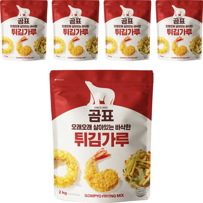 곰표 튀김가루, 2kg, 5개