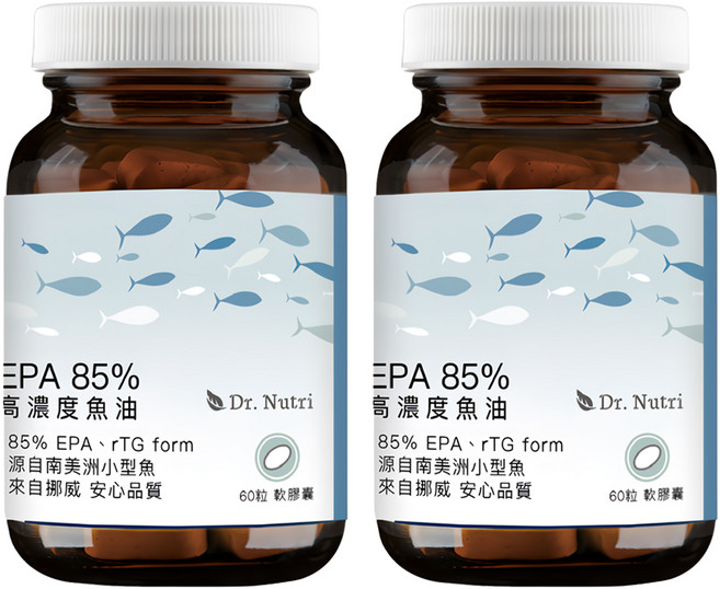 Dr. Nutri 芯漾生醫 EPA 85%高濃度魚油, 60顆, 500mg, 2瓶