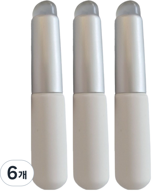 제이제니 휴대용 탄력 투명 실리콘 립브러쉬, 6개, 화이트