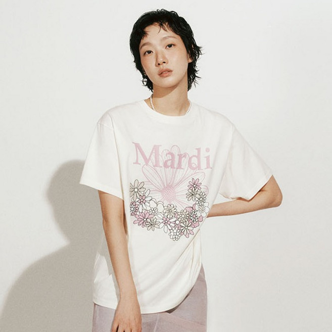 Mardi Mercredi 女款花朵印花棉質T恤