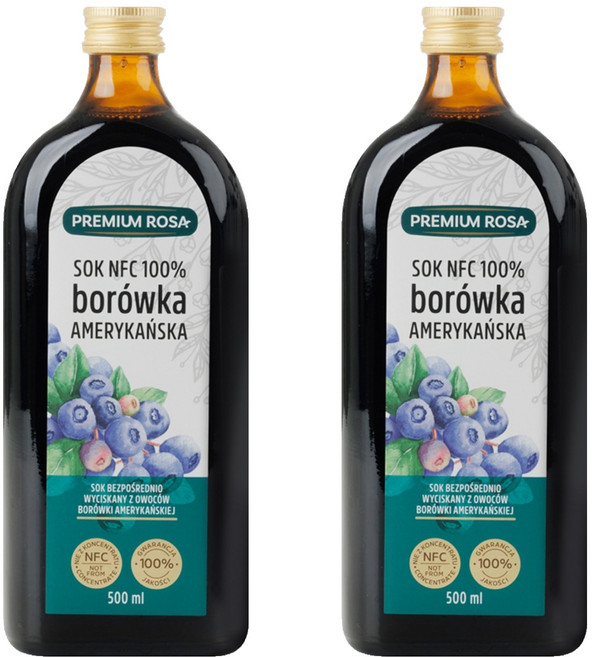프리미엄로사 블루베리 원액 즙, 500ml, 2개