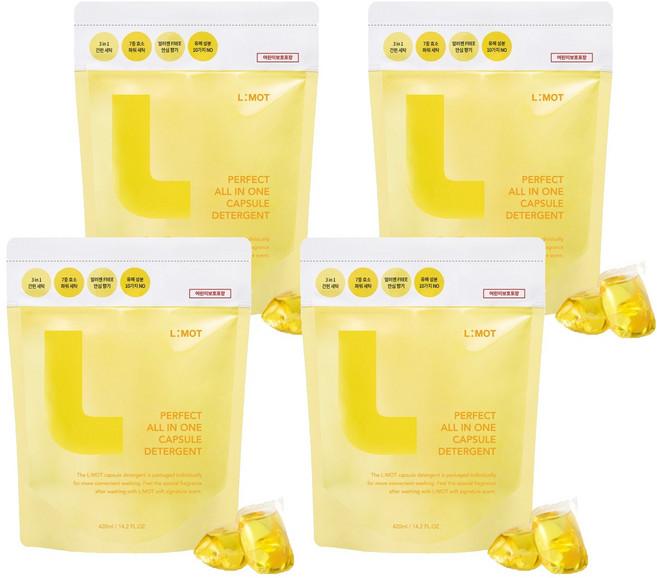 엘모트 퍼펙트 올인원 캡슐세제, 30개입, 4개