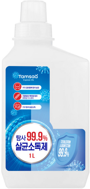 탐사 곡물발효에탄올 함유 살균 소독제, 1개, 1L