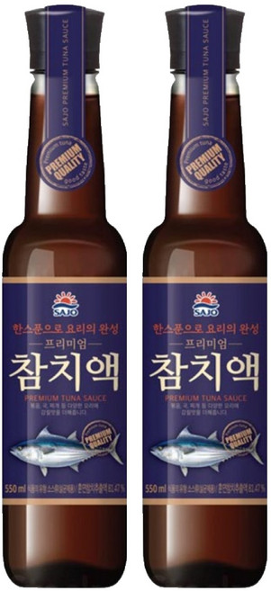 사조 프리미엄 참치액, 550ml, 2개