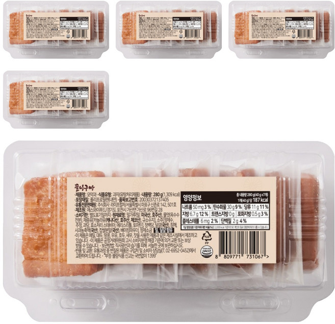 꿀이구마 수제 모약과, 280g, 5개