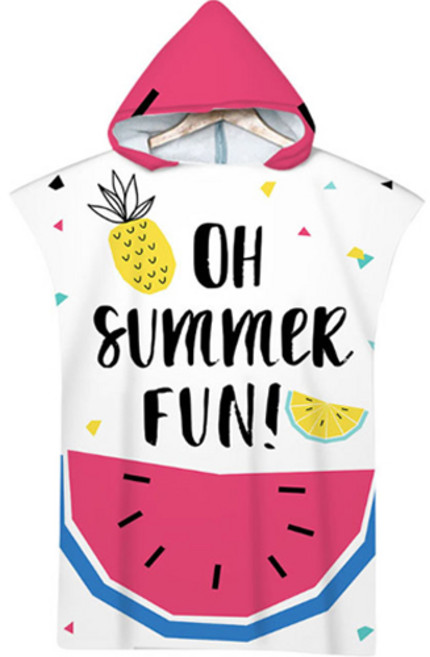 셀레네 후르츠 썸머 후드 비치타월 75 x 110 cm, A08, 1개