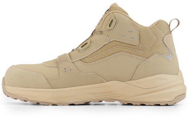 KOAN SAFETY Kolon Global 旋鈕防滑寬鋼頭沙漠化CORDURA安全鞋 KS-601D, 米色, 1個