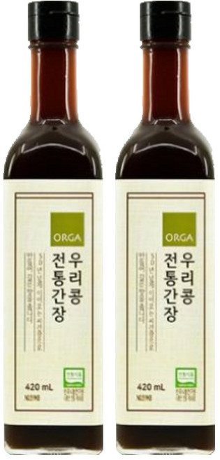 올가홀푸드 우리콩 전통간장, 420ml, 2개