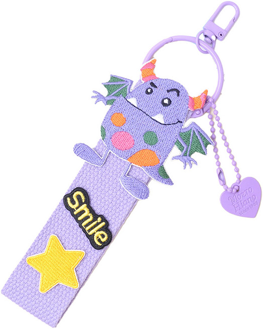 메르시밴드 몬스터 웨빙끈 키링, 퍼플, 1개