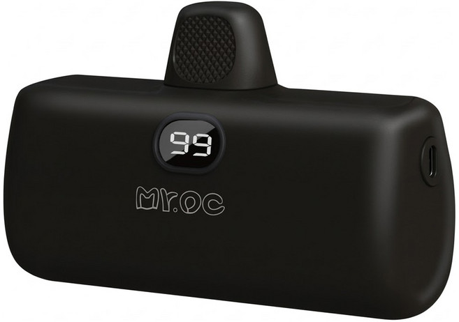 Mr.OC 橘貓先生 二代 22.5W 快充口袋迷你直插式行動電源 Type-C接頭, MCK-MPB001, 黑色