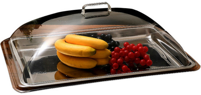 틸그린 아크릴 음식 덮개 사각, 투명, 1개