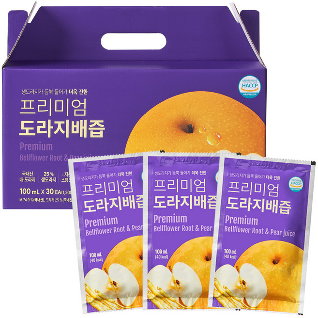 유기농마루 정품 국내산 도라지배즙 프리미엄, 100ml, 30개