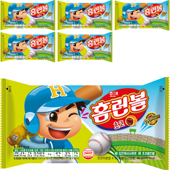 해태제과 홈런볼 초코, 46g, 6개