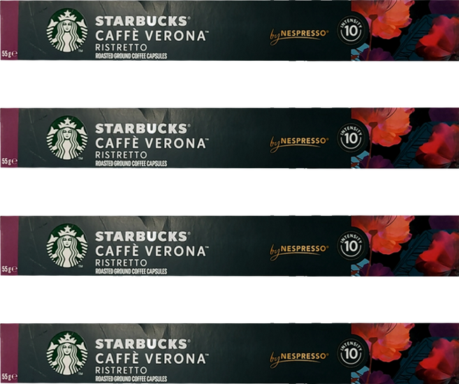 STARBUCKS 星巴克 佛羅娜單品膠囊咖啡 Nespresso咖啡機適用, 5.5g, 10顆, 4盒